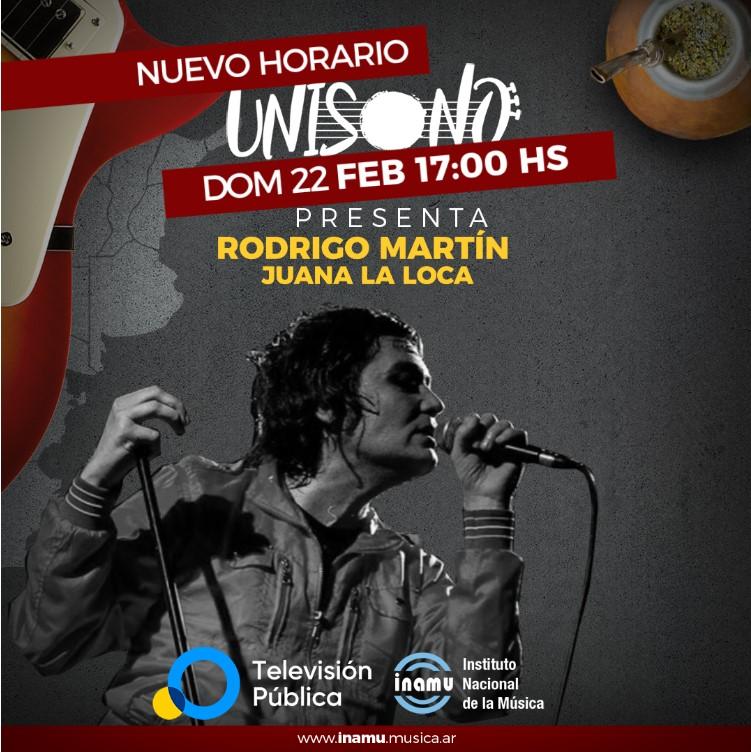 Bariloche representada en Un&iacute;sono, con Rodrigo Mart&iacute;n (Juana La Loca) y Gustavo Dasso