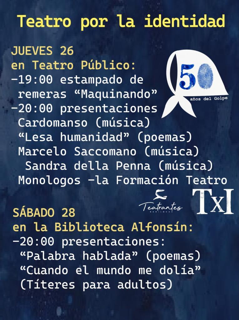 Teatro por la Identidad - S&aacute;bado 28