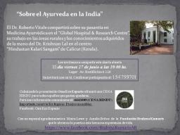 CHARLA DR. VITALE Y CENA HINDU