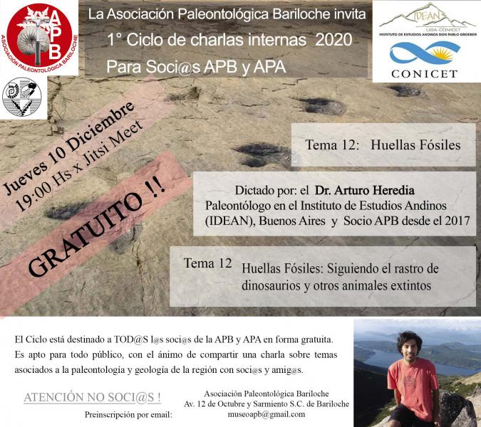 Charla Paleontol&oacute;gica APB 2020. Huellas F&oacute;siles
