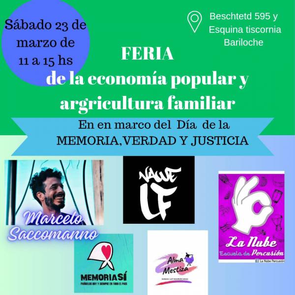 Feria Cultural de la Econom&iacute;a Popular Bariloche.