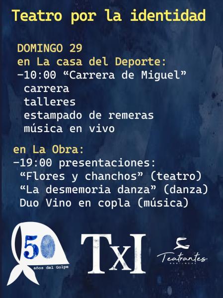  Teatro por la Identidad - DOMINGO 29