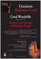 El Coral Woodville y la Orquesta de C&aacute;mara del Nahuel Huapi invitan a su Concierto Sinf&oacute;nico Coral.