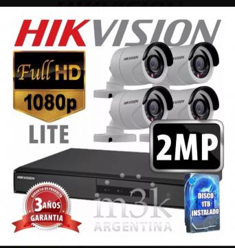 Camaras HIKVISION KIT 4 CAMARAS $25000