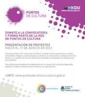 Puntos de Cultura segunda convocatoria de proyectos 2012