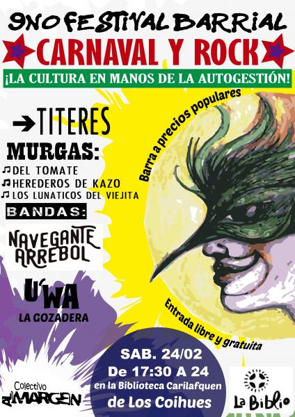 Festival de Carnaval y rock en Villa Los Coihues 24/2