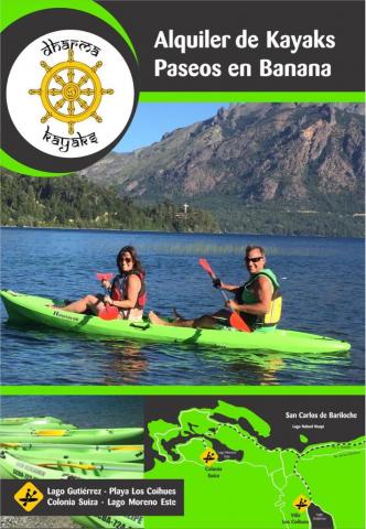 Precio Alquiler de Kayak y Stand Up Paddle en Lago Gutierrez, Villa Los Coihues