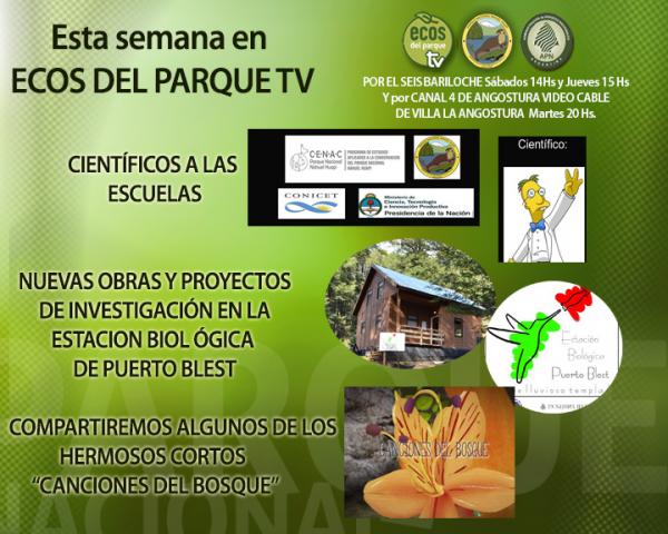 Esta semana en Ecos del Parque TV. Cient&iacute;ficos en las escuelas y Puerto Blest