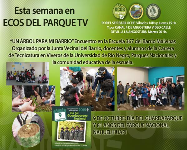 Esta semana en Ecos del Parque TV. Especial" Un &Aacute;rbol para mi Barrio".