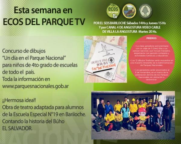 Esta semana en Ecos del parque Tv. Concurso de dibujos y obra de teatro en lenguaje de se&ntilde;as