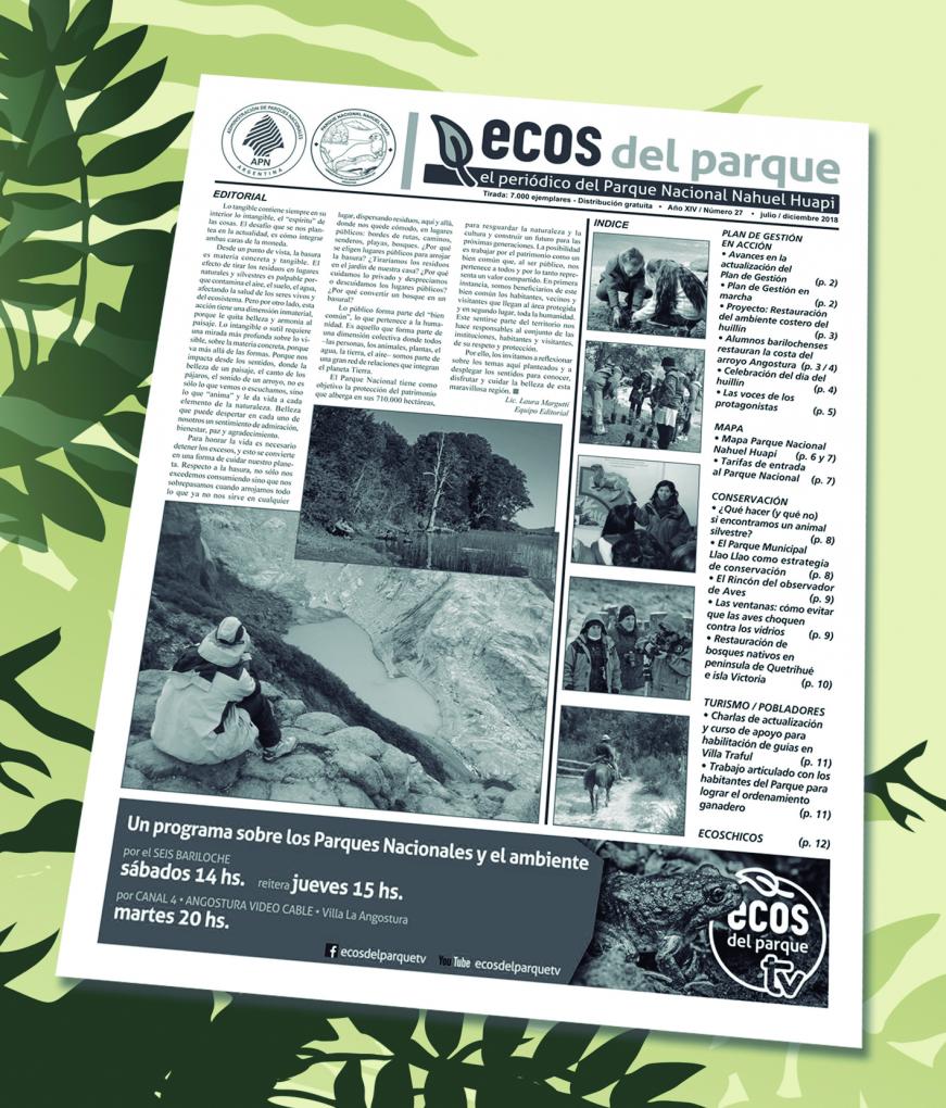 Edici&oacute;n n&ordm; 27 del peri&oacute;dico Ecos del Parque