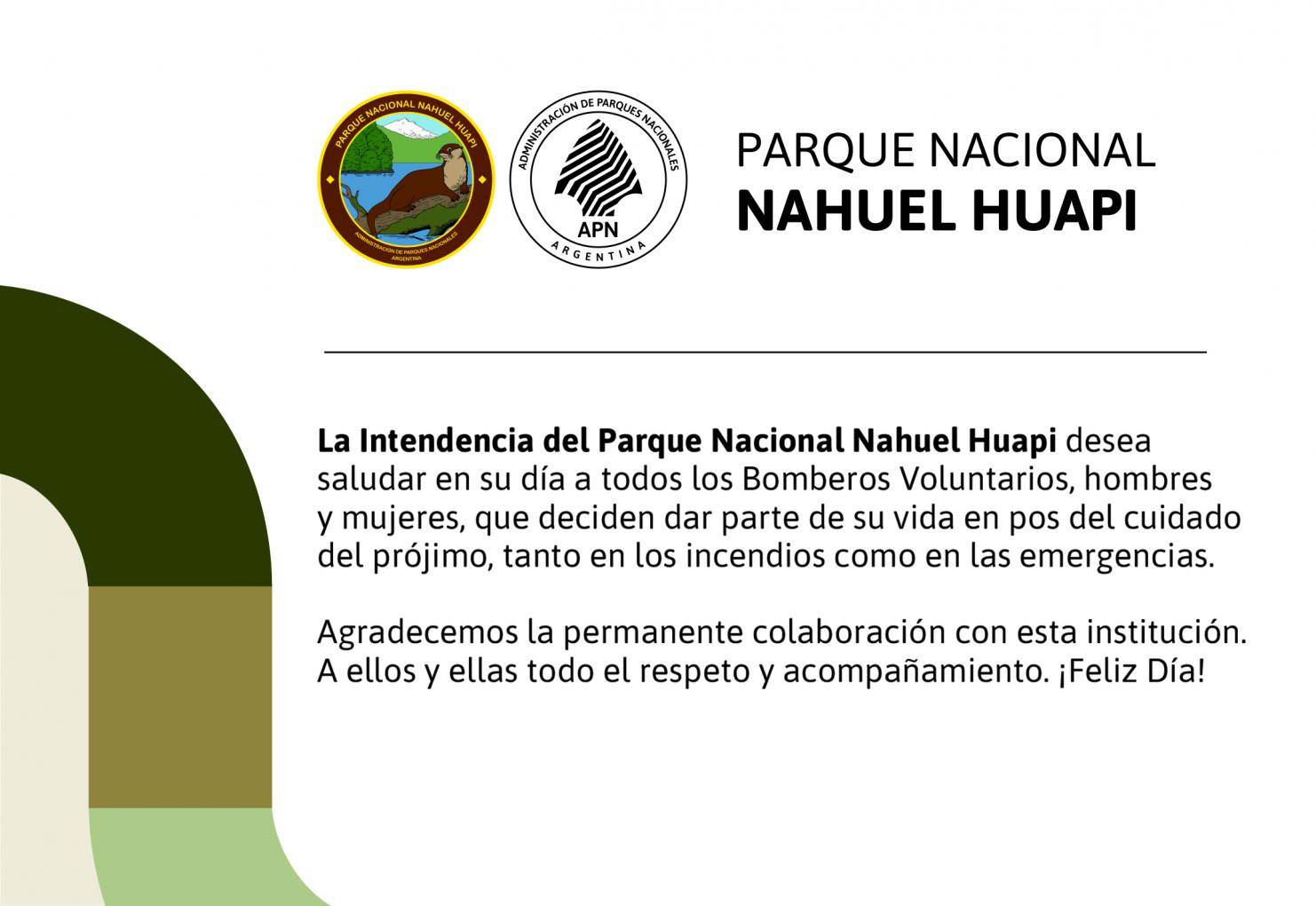 El Parque Nacional Nahuel Huapi salud&oacute; a los bomberos voluntarios en su d&iacute;a
