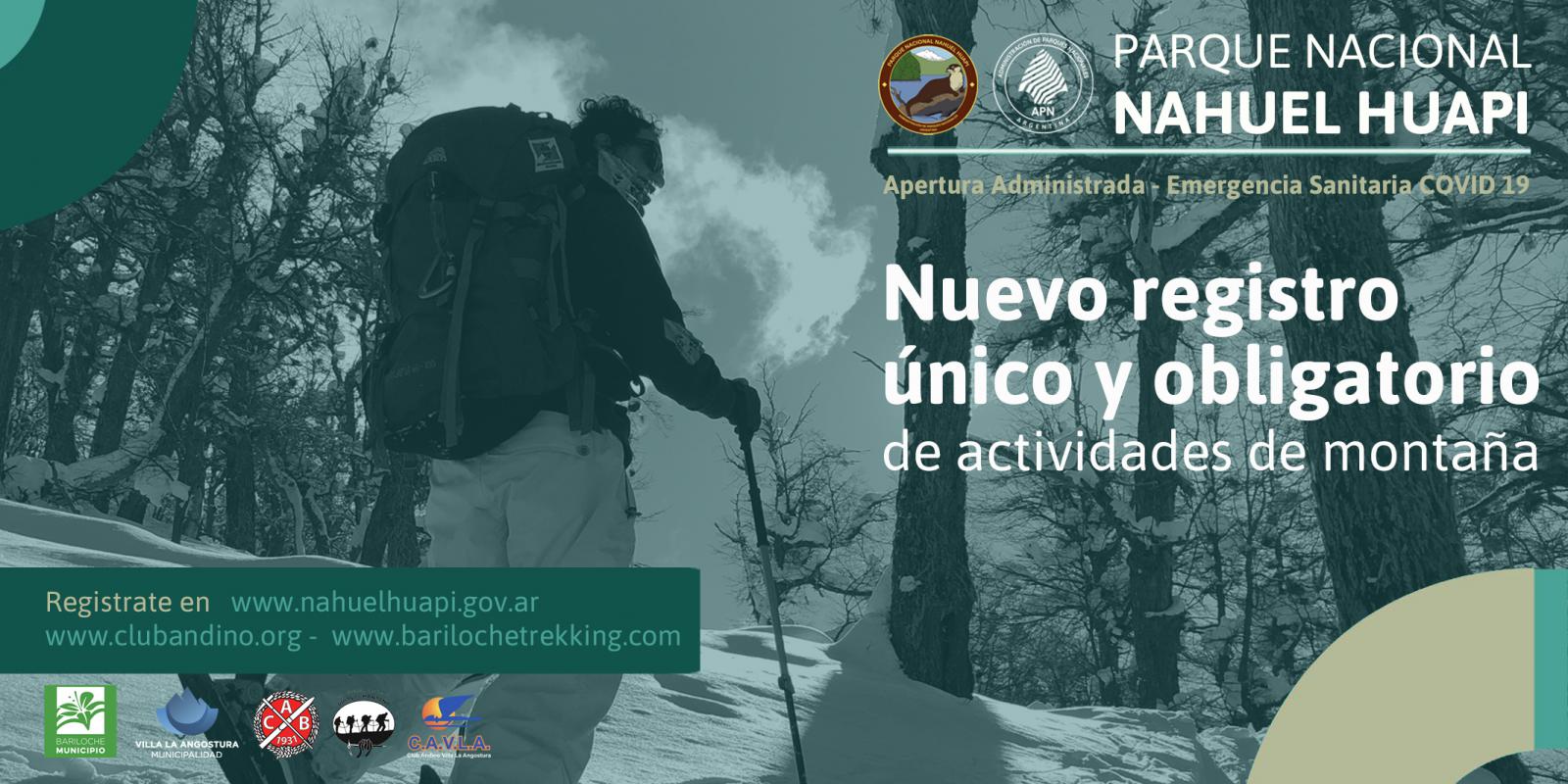  Nuevo registro &uacute;nico y obligatorio para todo tipo de actividades de monta&ntilde;a en el Parque Nacional Nahuel Huapi