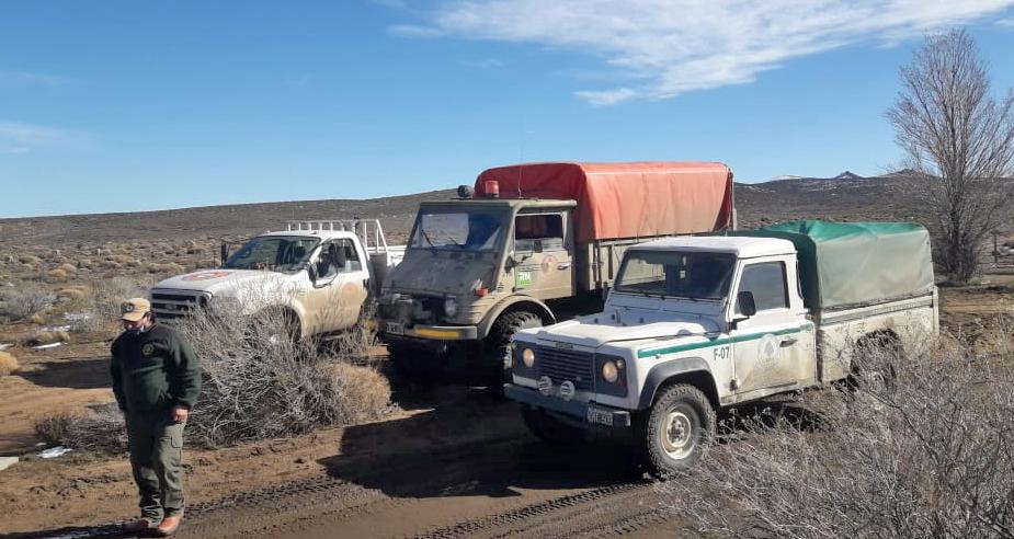 Colaboraci&oacute;n con Protecci&oacute;n Civil de la Provincia en diferentes parajes de R&iacute;o Negro