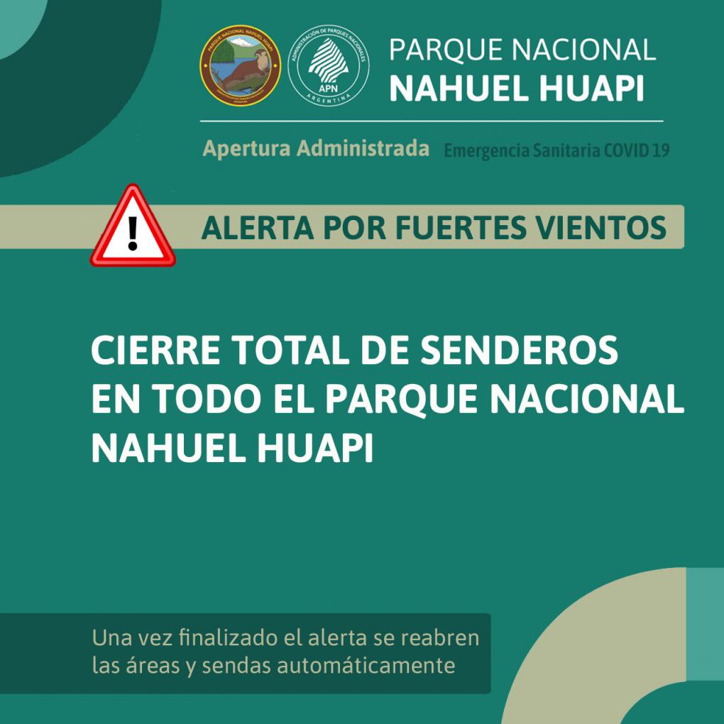 Cierre total de senderos por alerta meteorol&oacute;gico