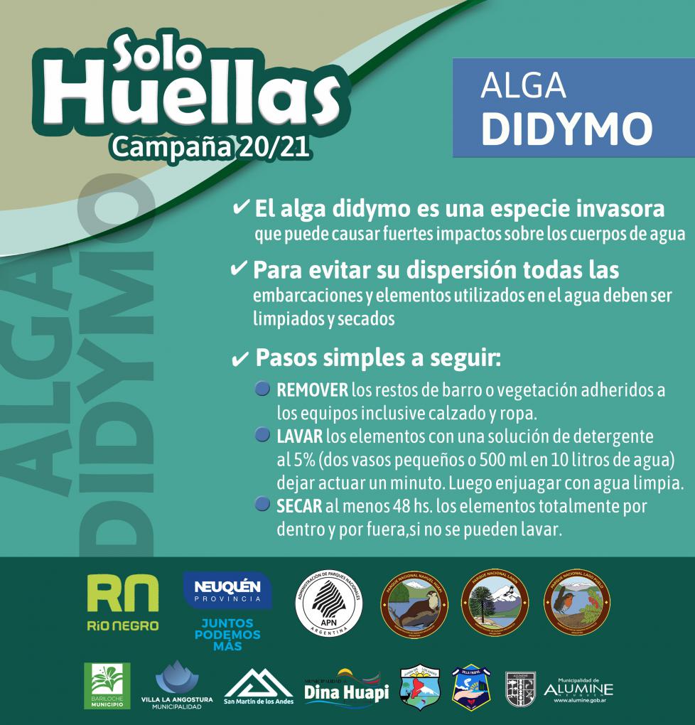 &#147;Solo Huellas 20/21&#148; Alga didymo: Todos somos posibles dispersores del alga didymo