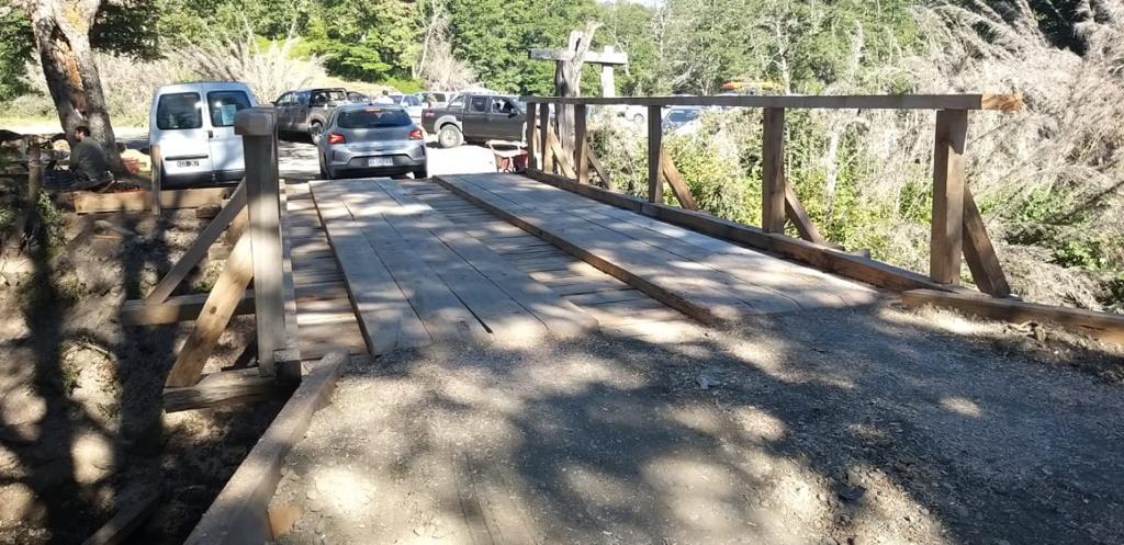 Se habilit&oacute; el puente de acceso al  paraje Espejo Chico 