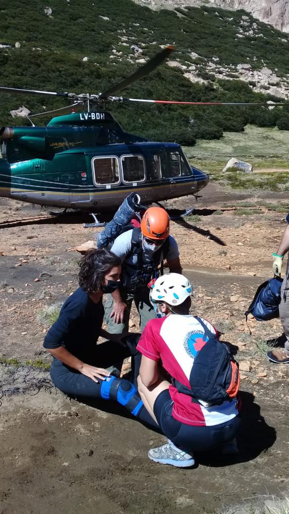 Evacuaci&oacute;n en refugio Frey