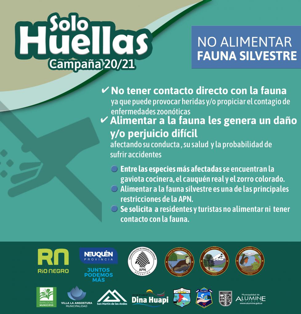 Campa&ntilde;a de prevenci&oacute;n &#147;Solo Huellas 20/21&#148; No alimentar a la fauna silvestre