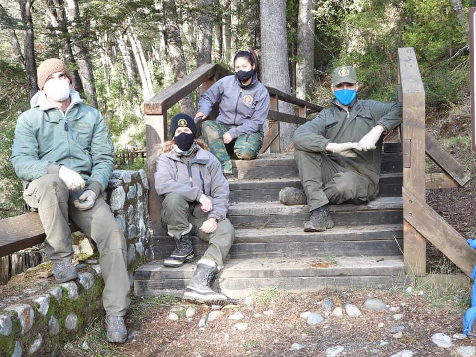 Trabajo de control de especie ex&oacute;tica invasora en Cascada los Alerces