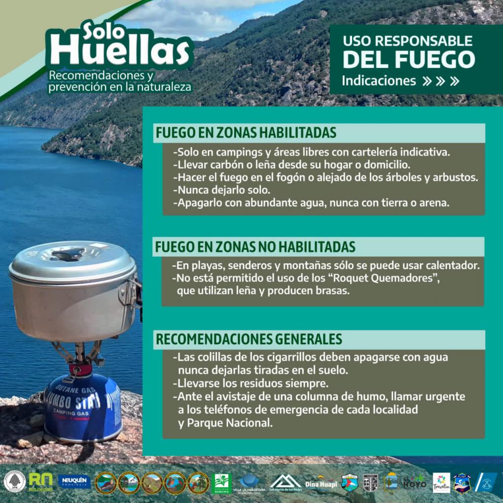 El fuego es una herramienta necesaria, s&oacute;lo debe tener un uso responsable. Campa&ntilde;a regional &#147;Solo Huellas. Recomendaciones y cuidados en la naturaleza&#148;