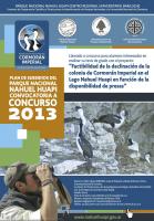 Plan de subsidios del Parque Nacional Nahuel Huapi para estudiantes del CRUB de la Universidad Nacional del Comahue. CONVOCATORIA 2013. 