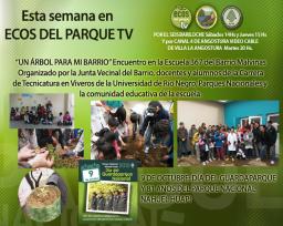 Esta semana en Ecos del Parque TV. Especial Un &Aacute;rbol para mi Barrio.