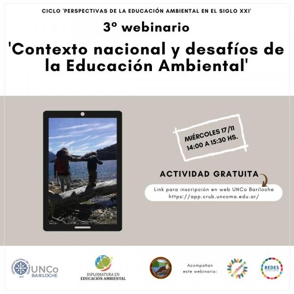 Tercer webinario del Ciclo &#145;Perspectivas de la Educaci&oacute;n Ambiental en el siglo XXI&#146;