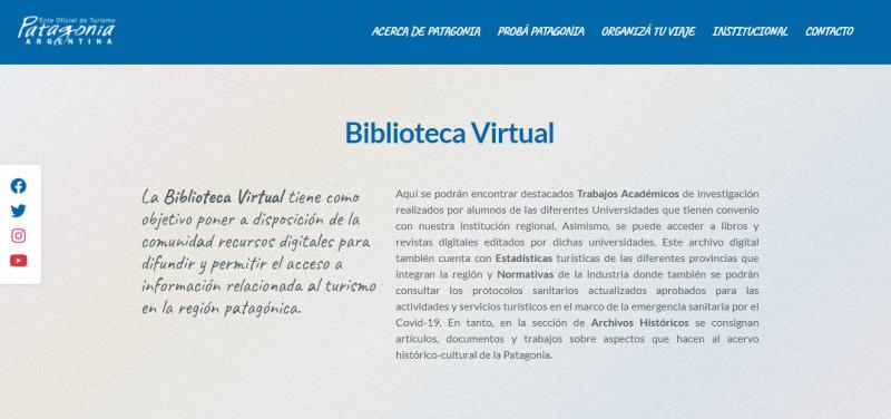 El Ente Patagonia inaugura una Biblioteca Virtual