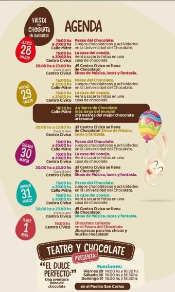 Fiesta del Chocolate 2024, en Bariloche: conoc&eacute; su agenda repleta de dulzura