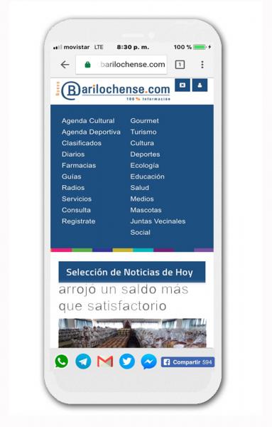 Nuevo men&uacute; para celulares 100% responsive