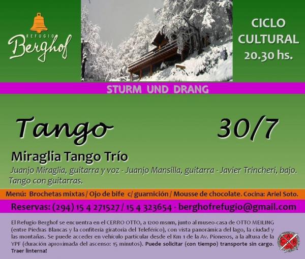 Noche de tango en el Refugio Berghof 