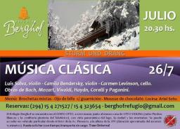 CONCIERTO DE M&Uacute;SICA CL&Aacute;SICA. Ciclo de M&uacute;sica en el Refugio Berghof