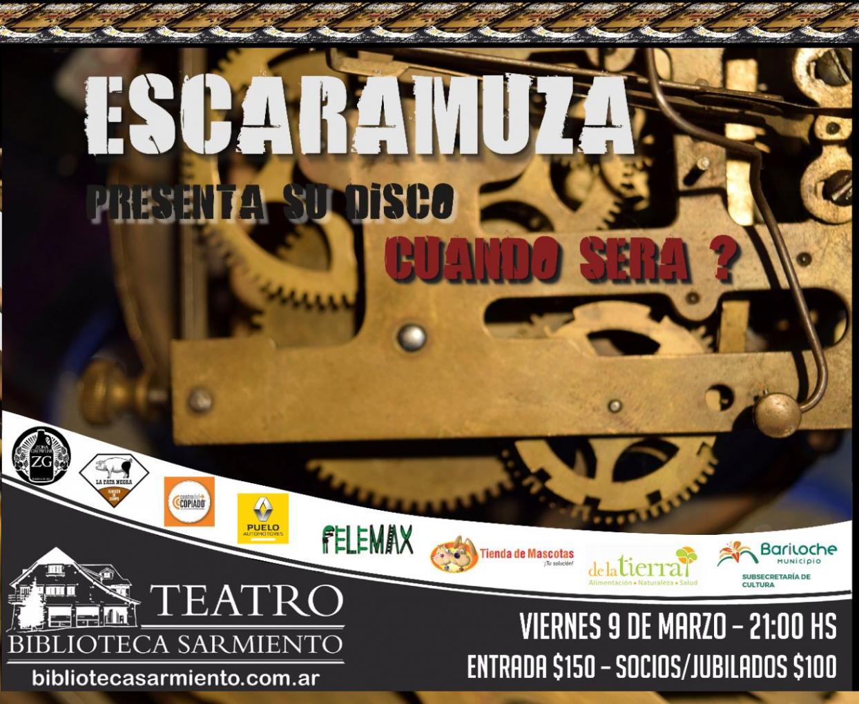 Este viernes 9 de Marzo la banda local "ESCARAMUZA" 
