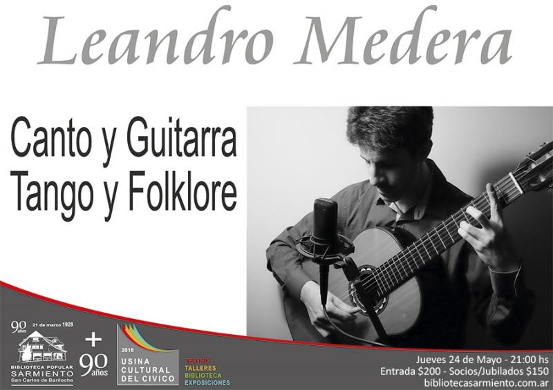 Leandro Medera: guitarra y voz en la Usina Cultural del C&iacute;vico