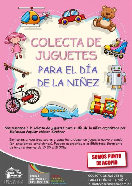 Nos sumamos a la COLECTA DE JUGUETES PARA EL D&Iacute;A DE LA NI&Ntilde;EZ