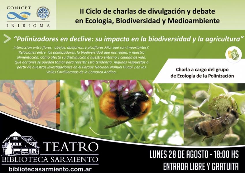 Charla Inibioma-Conicet: Polinizadores en declive: su impacto en la biodiversidad y la agricultura