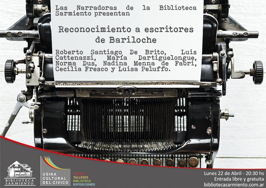 Homenaje a escritores de Bariloche