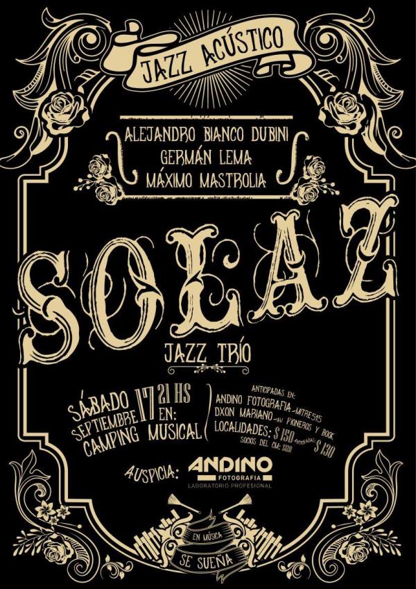 Solaz Tr&iacute;o - Jazz ac&uacute;stico: S&aacute;bado 17 de Septiembre