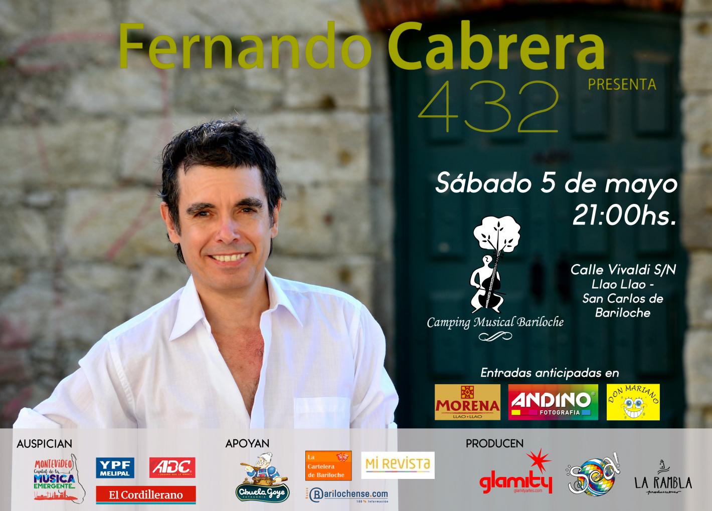 Fernando Cabrera presenta 432 en Camping Musical Bariloche