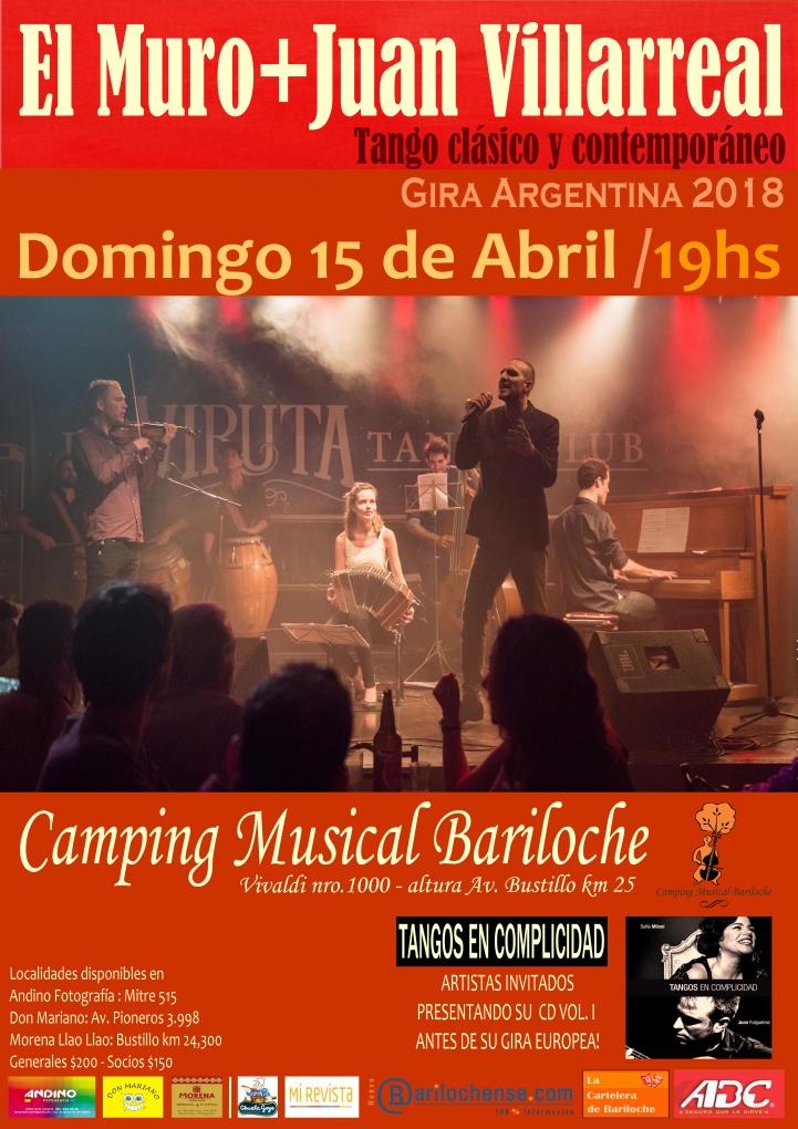 El Muro + Juan Villarreal: tango cl&aacute;sico y contempor&aacute;neo: domingo 15 de Abril