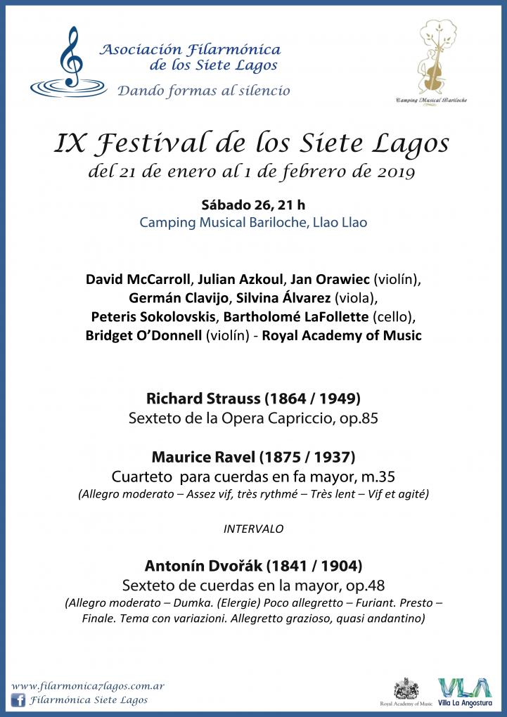 Concierto del IX Festival de los Siete Lagos en Camping Musical Bariloche