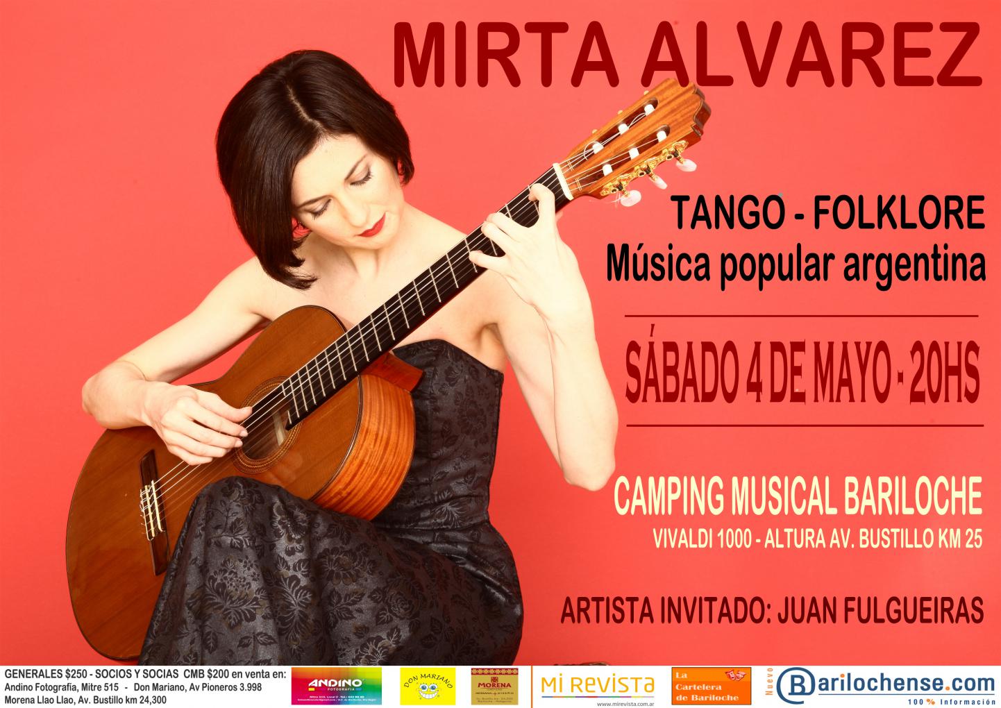 Mirta Alvarez en concierto: guitarra y voz