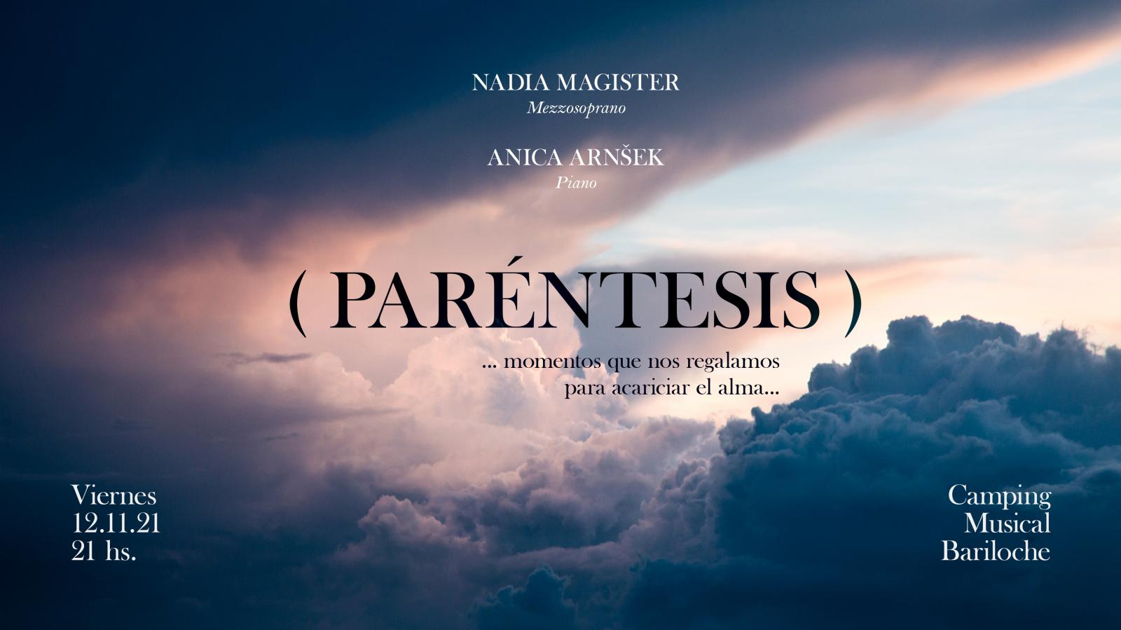 Viernes 12 de Noviembre:  (Par&eacute;ntesis)...Nadia Magister, mezzosoprano y Anica Arn&#154;ek, piano