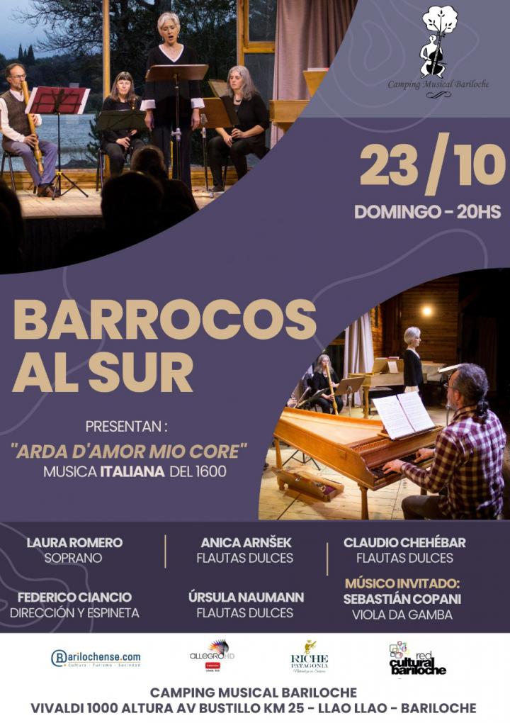 Barrocos al Sur  presenta "Arda d'amor m&iacute;o core" M&uacute;sica del 1600 en Italia