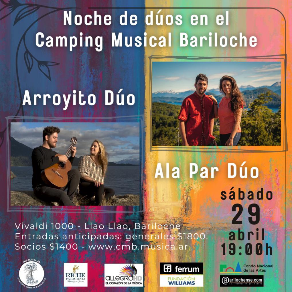 Arroyito D&uacute;o y Ala Par D&uacute;o en concierto: S&aacute;bado  29 de Abril, 19hs