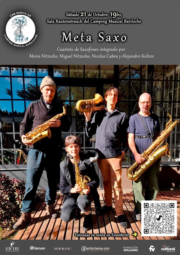 Meta Saxo  - Cuarteto de Saxofones en concierto: s&aacute;bado 21 Oct - 19hs 