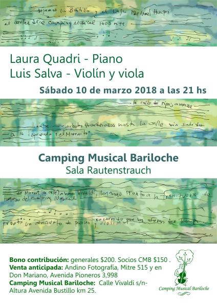 Concierto de piano, viol&iacute;n y viola: Laura Quadri - Luis Salva