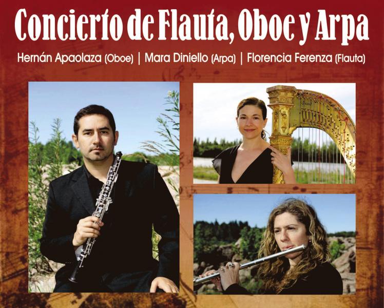  Concierto de Flauta, Oboe y Arpa: s&aacute;bado 27 de Octubre, 20hs