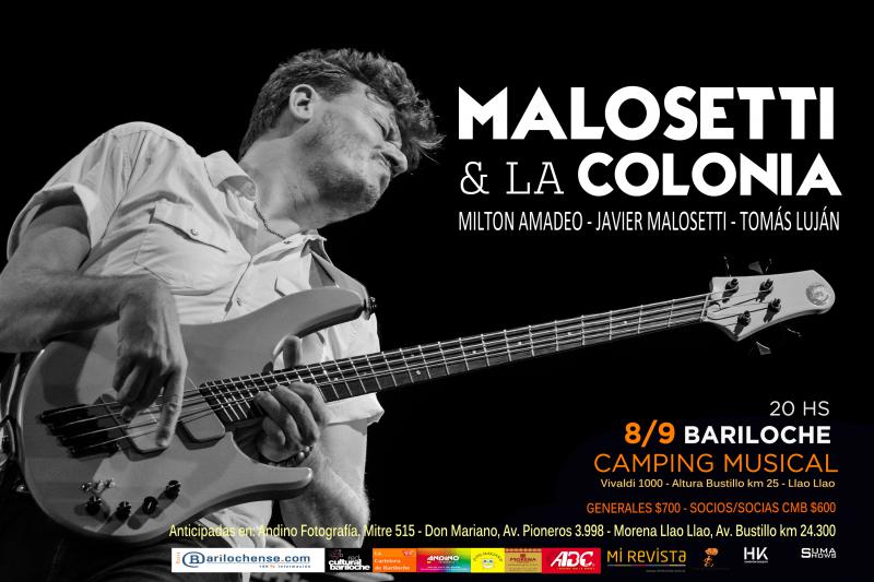 Malosetti & La Colonia: Domingo 8 de Septiembre, 20hs